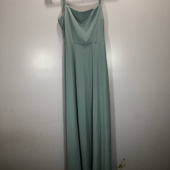 Show Me Your MuMu Women’s Deep Sage Chiffon Lauren Tie Maxi Dress - Picture 2 of 16